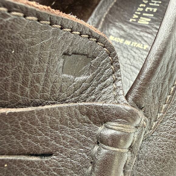 Florsheim vintage brown leather Royal Imperial driving loafers Mens 8.5 main image 9